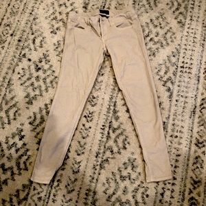A light Beige American Eagle Corduroy Skinny Jeans